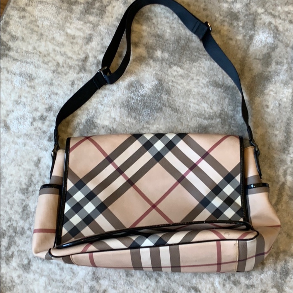 Burberry Flap Top Soft Side Bag